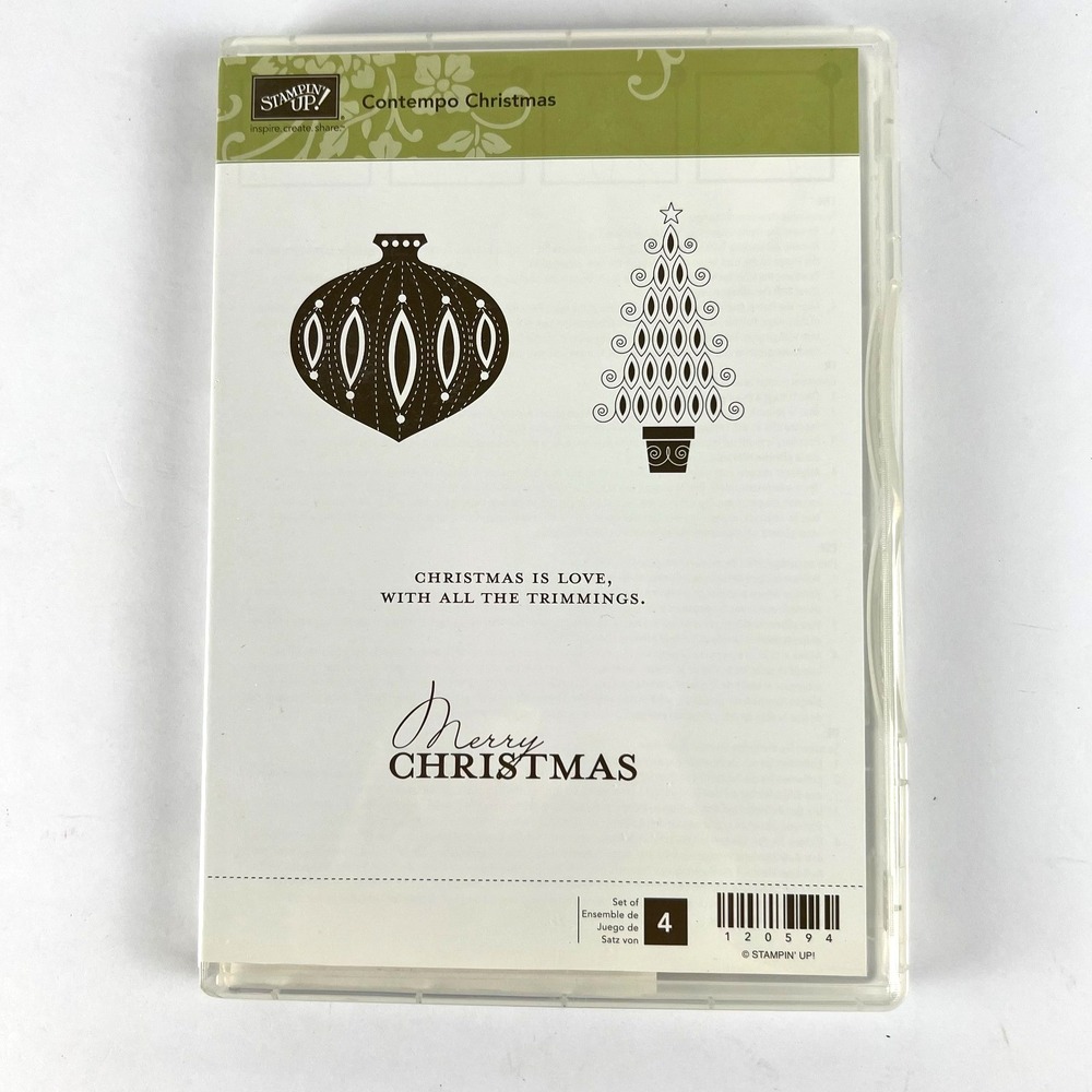 STAMPIN‎ UP  Contempo Christmas Stamp Set 120594 Scrapbooking Art Holidays
